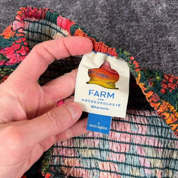 FARM Rio Tropical Toucan Linen Pants High Waisted Pink Green Wide Leg S NWOT - Picture 4 of 13